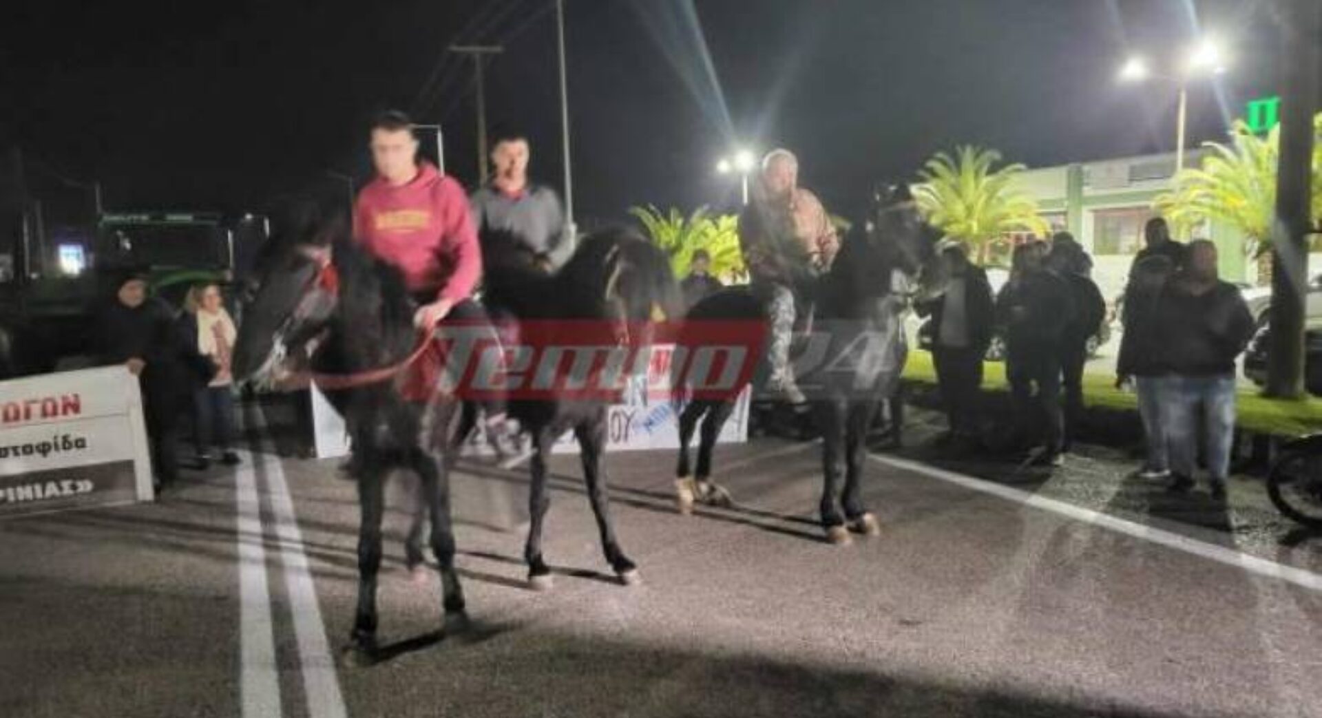 Συνεχίζουν τις κινητοποιήσεις οι αγρότες της Αιγιαλείας – Έκαναν μπλόκο με τα… άλογα (φώτο-βίντεο)
