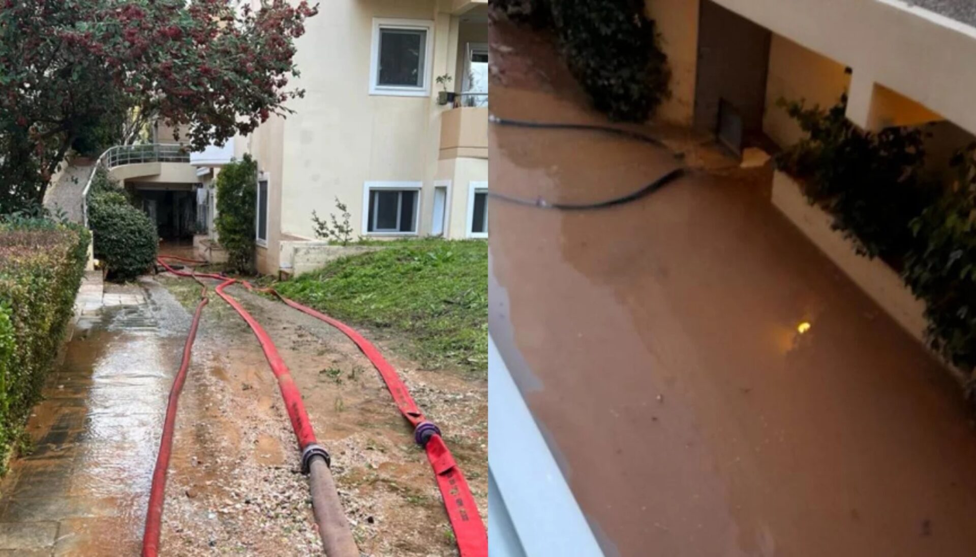 Έσπασε αγωγός της ΕΥΔΑΠ στο Μαρούσι: Πλημμύρισαν σπίτια και δρόμοι στον Άγιο Θωμά (φώτο-βίντεο)