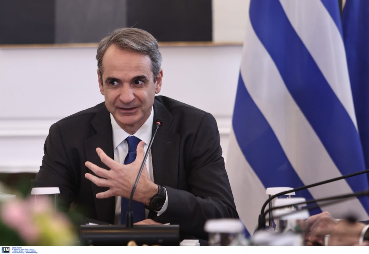 Ο Κυριάκος Μητσοτάκης στο Υπουργικό Συμβούλιο.