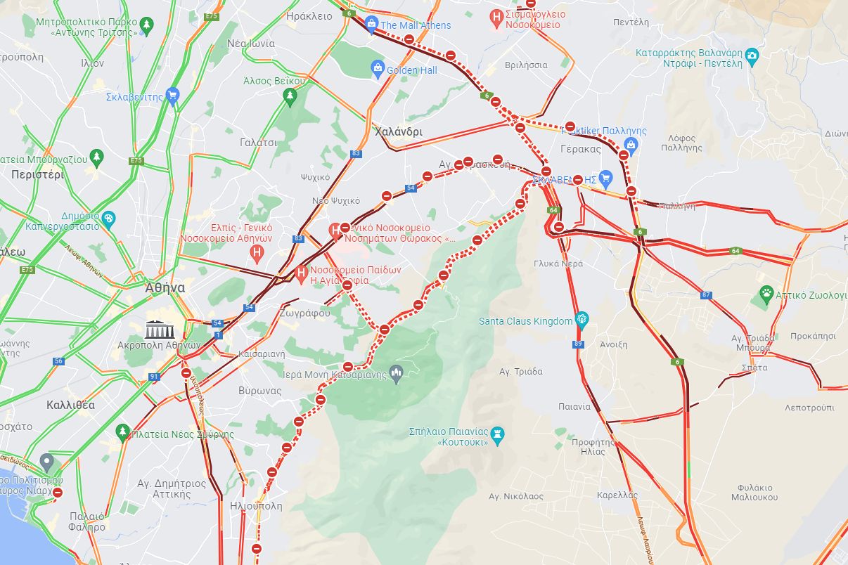Athens map