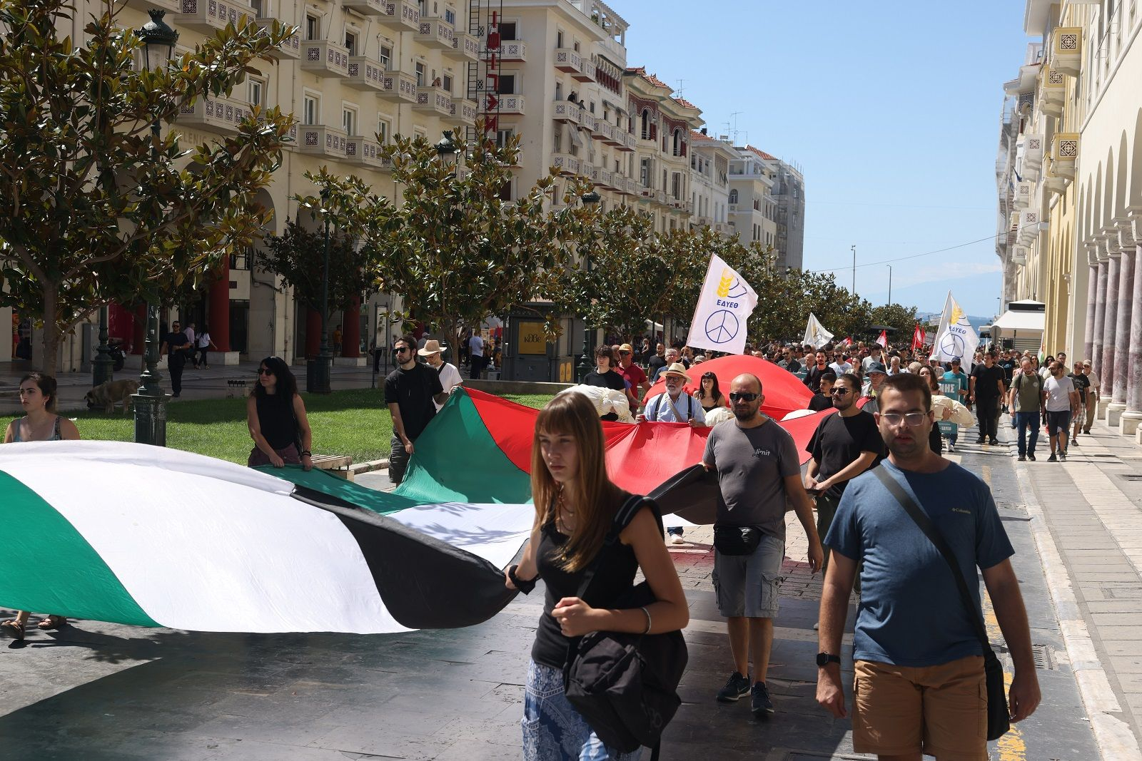 Συγκέντρωση αλληλεγγύης στον Παλαιστινιακό λαό στη Θεσσαλονίκη. Κυριακή 24 Αυγούστου 2025